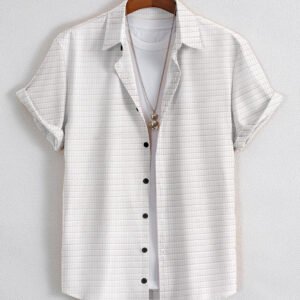MEN'S EXCLUSIVE HEVY COTTON COD LUDO CHECKS WHITE SHIRT