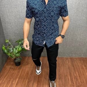 MEN'S COTTON FABRIC DIGITAL PRINT SMOOTH SHIRT